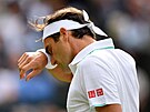 Roger Federer ve tvrtfinále Wimbledonu