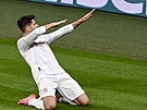 panlský útoník Álvaro Morata slaví gól v semifinále mistrovství Evropy proti...