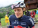 Tký den v horách. Petr Vako za cílem 9. etapy Tour de France.