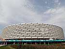 Pohled na Olympijský stadion v Baku, kde se eská fotbalová reprezentace...