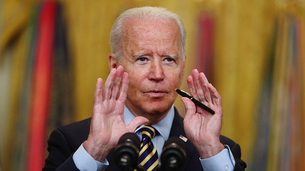 Prezident USA Joe Biden se vyjadřuje ke stažení z Afghánistánu. (8. července...