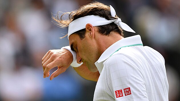 Roger Federer ve čtvrtfinále Wimbledonu
