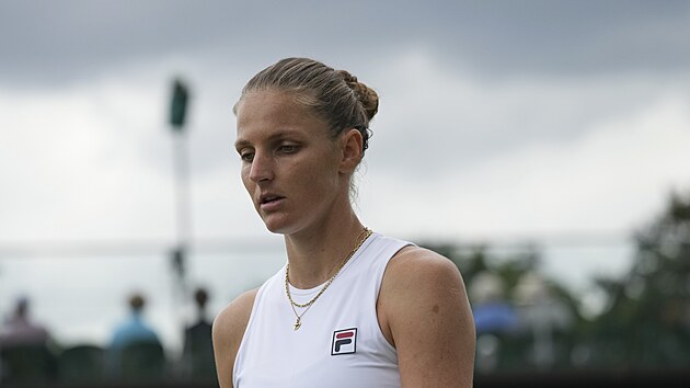 Karolína Plíšková během osmifinále Wimbledonu.