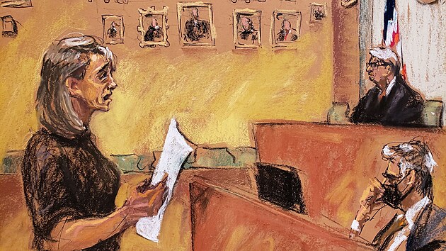 Plac hereka Allison Mackov si u soudu vyslechla vi trestu kvli sv roli v tajnm spolku NXIVM. (New York, 30. ervna 2021)