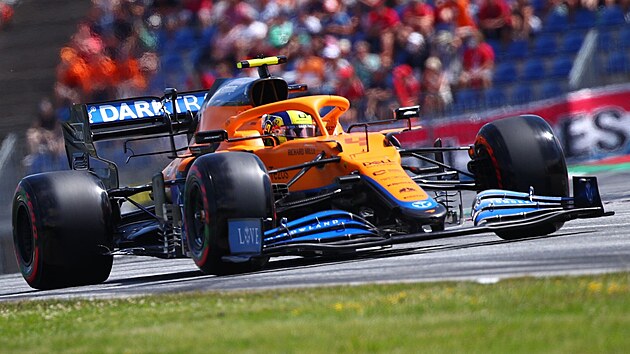 Lando Norris z McLarenu bhem kvalifikace na Velkou cenu Rakouska