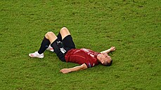 Unavený český obránce Jan Bořil po prohraném čtvrtfinále s Dánskem