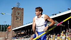Švédský tyčkař Armand Duplantis na závodech Diamantové ligy ve Stockholmu