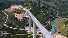 Stavba dálnice Bar Boljare v Černé Hoře (11. května 2021)