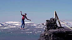 Nmetí lezci zdolali 2,1 kilometru dlouhou lajnu v Laponsku