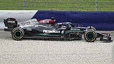 Lewis Hamilton z Mercedesu v tréninku na Velkou cenu Rakouska F1.