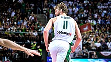 Litevský pivotman Domantas Sabonis ve finále olympijské kvalifikace