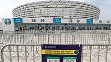 Pohled na stadion v ázerbájdánském Baku, kde se eská reprezentace stetne ve...