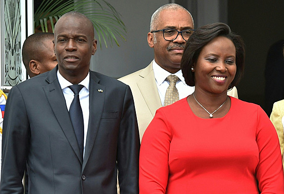 Haitský prezident Jovenel Mo&#239;se a jeho manelka Martine (23. kvtna 2018)