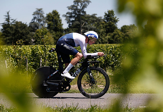 Chris Froome bhem dvacáté etapy Tour de France.