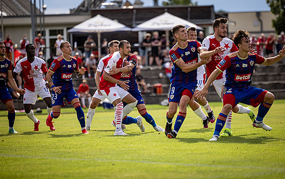 Momentka z pípravného duelu Slavia - Gliwice