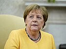 Nmecká kancléka Angela Merkelová v Oválné pracovn v Bílém dom ve...