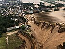 Mezi msta nejvíce zasaená povodnmi patí Erftstadt leící jihozápadn od...
