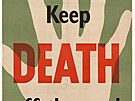 Ashley Havinden: Plakát Neriskujte, nepoutjte smrt na silnici (1947)