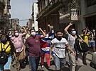 Masivní protivládní protesty na Kub. (11. ervence 2021)