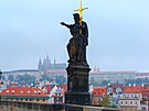 Socha svatého Jan Ktitele na Karlov most.
