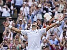 VÍTZNÁ RADOST. Novak Djokovi ovládl finále Wimbledonu.