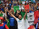 Fanouci Itálie ped finálovým zápasem fotbalového Eura.