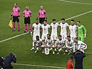 Anglití hrái se fotí ped finále Eura proti Itálii.