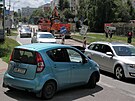Prvn� etapa opravy pr�tahu za�ala ve ����e uzav�rkou �seku Jungmannovy ulice u...