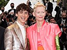 Timothée Chalamet a Tilda Swintonová na erveném koberci v Cannes. Mladý herec...