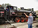 Parní vlak s lokomotivou 434.2186 tykolák pijel na oslavy výroí 120 let od...