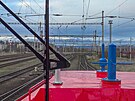 Výhled z lokomotivy 210.072 spolenosti KDS  Kladenská dopravní a strojní na...
