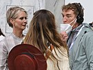 Hereky Cynthia Nixonová a Sarah Jessica Parkerová a reisér Michael Patrick...