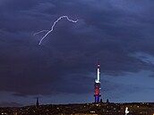Večerní bouřka a silný déšť nad Prahou (13. července 2021)