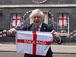 Velký fotbalový fanouek, britský premiér Boris Johnson (2021)