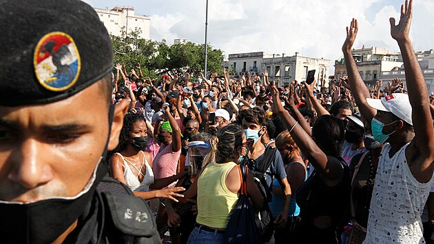 Masivní protivládní protesty na Kubě. (11. července 2021)