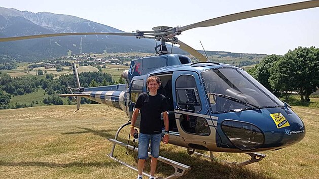 Jaroslav Rendl ped letem vrtulnkem na Tour de France