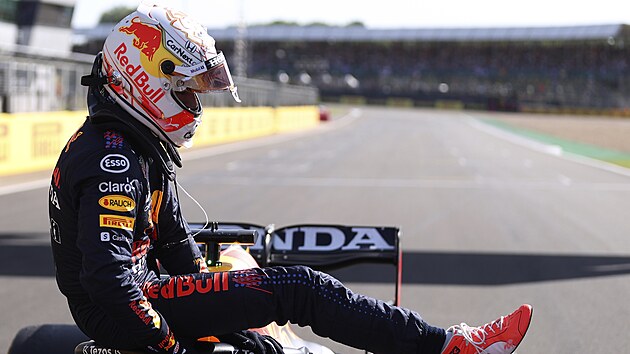 Max Verstappen po vítězství ve sprintové kvalifikaci na Velkou cenu Británie v...