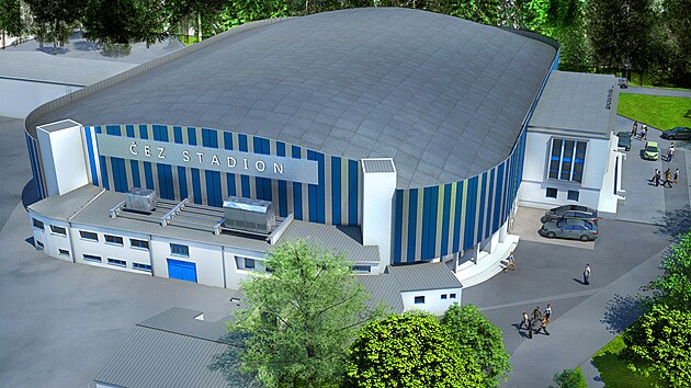 Vizualizace novho zimnho stadionu v Kladn.