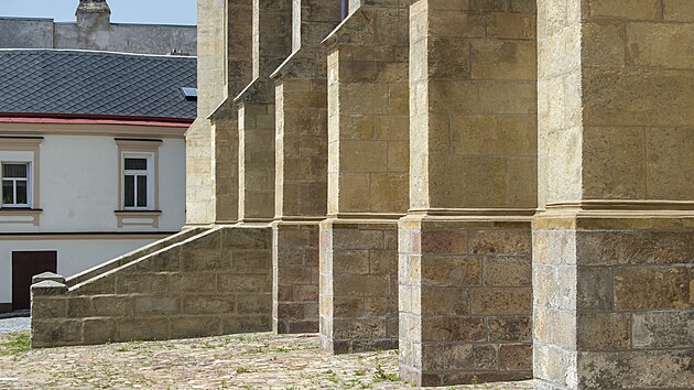 Opravený kostel svatého Jakuba v Poličce na Svitavsku. (13. července 2021)