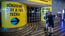 Na pra�ském hlavním nádra�í se otev�elo o�kovací centrum. (11. �ervence 2021)