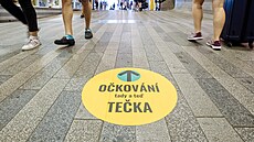 Na pra�ském hlavním nádra�í se otev�elo o�kovací centrum. (11. �ervence 2021)