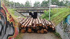 Zátarasy u podchodu v m�stské �ásti Praha-Újezd