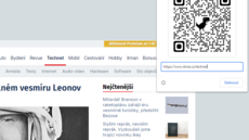 QR kód v Chrome