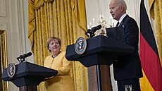 Biden a Merkelová se setkali v Bílém dom. (15. ervence 2021)