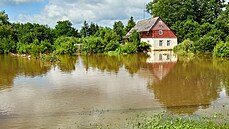 Velká voda v eské Líp-Dobranov  (18. ervence 2021)