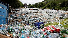 Odpadky po silných deštích v Bad Neuenahr-Ahrweiler v Německu. (15. července...