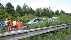 Jedna z tragických nehod v Plzeském kraji v roce 2021. Pi elním stetu dvou vozidel zemel ptatyicetiletý idi. 