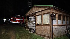V kempu Radava u Orlické pehrady hoely karavany a kus lesa.(13.7.2021)