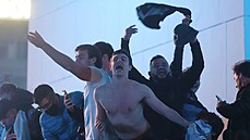 Argentintí fandové oslavují v Buenos Aires triumf na Copa América.