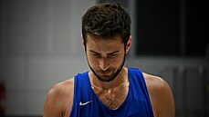 Tomá Kyzlink na pedolympijském tréninku eských basketbalist.